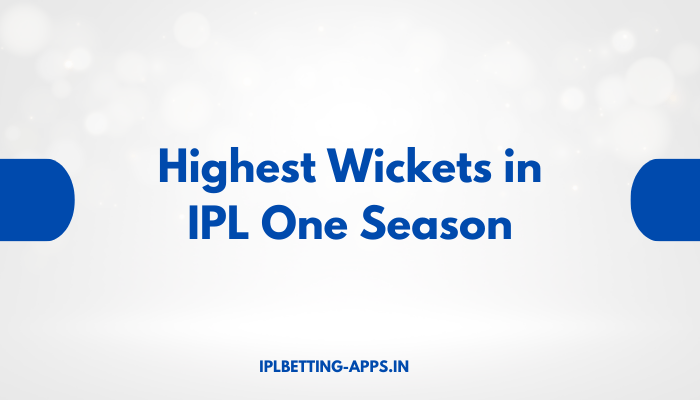 Highest Wickets in IPL One Season